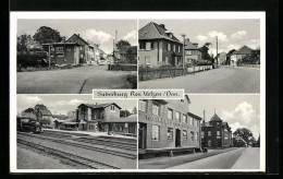AK Suderburg /Krs. Uelzen, Bahnhof, Molkerei-Genossenschaft, Strassenpartie  - Autres & Non Classés