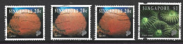 SINGAPOUR. Timbres Oblitérés De 1993-4. Coraux. - Vie Marine