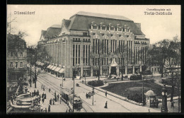 AK Düsseldorf, Corneliusplatz Mit Tietz-Gebäude  - Duesseldorf