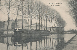 80 // HAM   Le Canal Et Le Chateau / Peniche - Ham