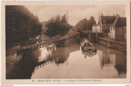 M10-45) MONTARGIS  (LOIRET) LE LOING ET L ' ECLUSE MAROLLE - PENICHE CAROLINE - (2 SCANS) - Montargis