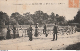 M10-40) PRECHACQ LES BAINS (LANDES) ETABLISSEMENT THERMAL - LA  SOURCE  - (ANIMEE - PERSONNAGES - 2 SCANS) - Autres & Non Classés