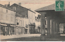 M6-24) VERGT (DORDOGNE) RUE PRINCIPALE  ET COIN DE LA  HALLE  - (ANIMEE - HABITANTS) - Sonstige & Ohne Zuordnung