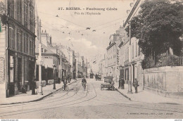 N18-51) REIMS - FAUBOURG CERES - PRIS  DE L' ESPLANADE - EN 1908 - ( 2 SCANS ) - Reims