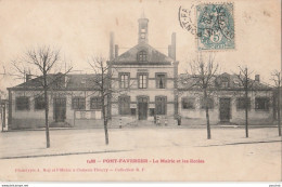 N18-51) PONT - FAVERGER (MARNE)  LA MAIRIE ET LES ECOLES - Sonstige & Ohne Zuordnung