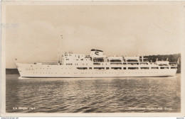 N16- CARTE PHOTO - LE PAQUEBOT - S/S. " BIRGER JARL "  STOCKHOLMS REDERI AB. SVEA - 2 SCANS) - Steamers