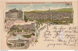 63) CLERMONT FERRAND - CARTE STYLE GRUSS DE 1901 - SEUGHOL & MAGDELIN , EDITEUR PARIS . IMPORTÉ C.K.Z. DEP. 947 -2 SCANS - Clermont Ferrand