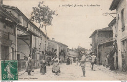 N13-82) LOUBEJAC (TARN ET GARONNE) LA GRAND ' RUE - (ANIMEE - HABITANTS - VILLAGEOIS - 2  SCANS) - Autres & Non Classés