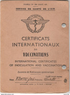 SERVICE DE SANTE DE L'AIR 1944 - TOULOUSE FRANCAZAL BASE AERIENNE - CERTIFICATS INTERNATIONAUX DE VACCINATIONS - 4 SCANS - Historische Dokumente