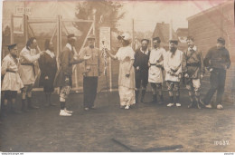 CAMP DE PRISONNIERS MUNSTER (ALLEMAGNE) CARTE PHOTO AUSTALT - REVUE  EN AVANT! CIEL LA GAITE - PRESENTATION(2 SCANS) - War 1914-18