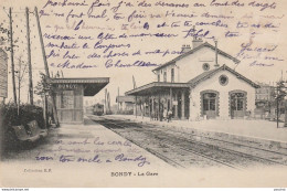 N7-93) BONDY - LA GARE  - (ANIMEE - TRAIN  -  2 SCANS) - Bondy