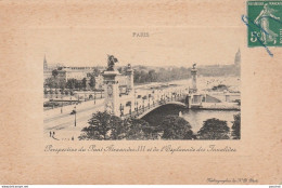 75) PARIS - PERSPECTIVE DU PONT ALEXANDRE III ET DE L'ESPLANADE DES INVALIDES - Ponts
