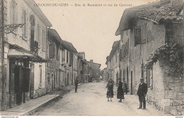 32) COLOGNE DU GERS - RUE DE BEAUMONT ET RUE DU COUVENT - (ANIMEE - HABITANTS - VILLAGEOIS - 2 SCANS) - Sonstige & Ohne Zuordnung