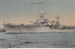 CROISEUR  " GLOIRE " - (BATEAU DE GUERRE - COULEURS - 2 SCANS) - Warships