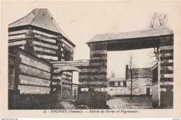 80) ERGNIES (SOMME) ENTREE DE FERME ET PIGEONNIER - (2 SCANS) - Autres & Non Classés