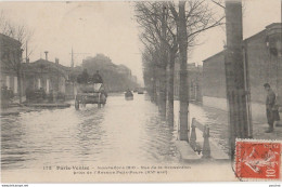 75) PARIS VENISE - INONDATIONS 1910 - RUE  DE LA CONENTION PRISE DE L'AVENUE FELIX FAURE (XV° Arrt) - Inondations De 1910