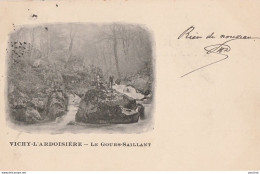 03) VICHY - L'ARDOISIERE - LE GOURS SAILLANT - (ANIMEE - PECHEURS A LA LIGNE - OBLITERATION DE 1906 -  2 SCANS - Vichy
