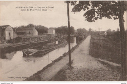 51) AY - CHAMPAGNE (MARNE)  VUE SUR CANAL PRISE PONT VICTOR  HUGO - (PENICHE - 2 SCANS) - Ay En Champagne