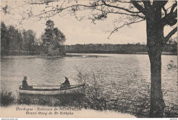 10- 24) ENVIRONS NONTRON (DORDOGNE) GRAND ETANG DE SAINT  ESTEPHE  - (+ POEME AU DOS DE CHARLES SYLVESTRE -- 2 SCANS) - Nontron