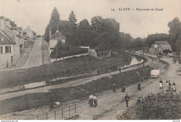 09-77) CLAYE - PANORAMA DU CANAL - (ANIMEE - HABITANTS - 2 SCANS) - Claye Souilly