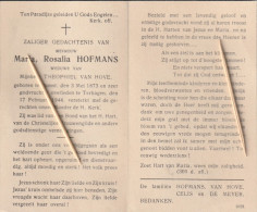 Rumst, Terhagen, 1944, Maria Hofmans, Van Hove - Devotion Images