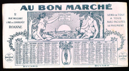 Buvard  23,6 X 12,3 AU BON MARCHE à Roanne (Loire) Vend De Tout Calendrier 1924 - Autres & Non Classés