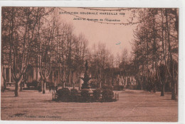 EXPOSITION COLONIALE MARSEILLE 1922 . JARDIN ET AVENUES DE L'EXPOSITION  .  CARTE NON ECRITE - Exposition D'Electricité Et Autres