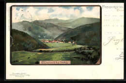 Lithographie Freiburg I. Br., Panorama Im Günthersthal  - Freiburg I. Br.