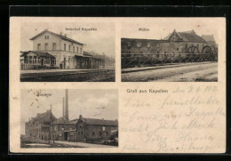 AK Kapellen, Der Bahnhof, Mühle, Brauerei  - Other & Unclassified