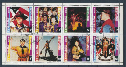 Bloc Feuillet De 8 Timbres Oblitérés Différents EYNHALLOW SCOTLAND Scoutisme XII-7 - Used Stamps