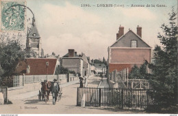 P21-45) LORRIS (LOIRET) AVENUE DE LA GARE - (ATTELAGE CHEVAL - HABITANTS) - Autres & Non Classés