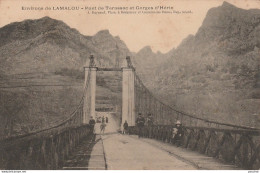 P16-34) ENVIRONS DE LAMALOU - PONT DE TERASSAC ET GORGES D' HERIC - (ANIMEE - PERSONNAGES - 2 SCANS) - Lamalou Les Bains