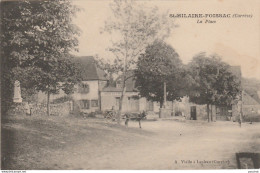 19) SAINT HILAIRE FOISSAC (CORREZE) LA PLACE - (ANIMEE - PERONNAGES - ATTELAGE D'ANE - 2 SCANS) - Andere & Zonder Classificatie