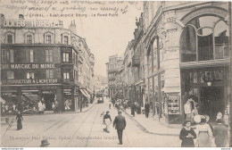 P14-88) EPINAL - RUE LEOPOLD BOURG ROND POINT - (ANIMEE - 2  SCANS)  - Epinal