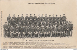 P5- MUSIQUE DE LA GARDE REPUBLICAINE CHEF MR GABRIEL PARES MR BOURGEOIS SOUS CHEF ETC .... - MILITARIA - 2 SCANS - Sonstige & Ohne Zuordnung