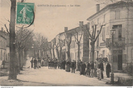 47) GONTAUD (LOT ET GARONNE) LES ALLEES - ( TRES ANIMEE - HABITANTS - VILLAGEOIS ) - Autres & Non Classés