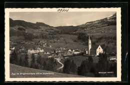 AK Egg Im Bregenzerwald, Ortstotale Mit Der Kirche Auf Dem Hügel  - Other & Unclassified