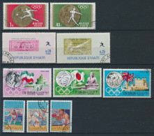 10 Timbres Oblitérés Jeux Olympiques D'été X-14 Hongrie  Haïti  Sharjah  Togo - Andere & Zonder Classificatie