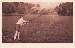 Belgique -  Le Prince Baudouin A La Peche - Familles Royales