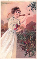 Illustrateur Signé T.Corbella - Femme Jouant Au Tennis  - Corbella, T.