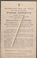 Quaëdypre, Dunkerque, Etienne Cornette, Dournel, Ancien Combattant ; 1914-18 - Images Religieuses