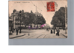 CPA - REIMS 51 - L'Esplanade Cérès Animé Dans La Rue 1910 - Reims