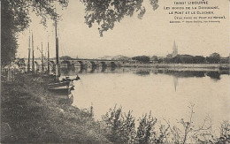 X124151 GIRONDE LIBOURNE LES BORDS DE LA DORDOGNE LE PONT ET LE CLOCHER VUE PRISE DU PORT DU NOYER - Libourne