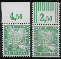 DR: MiNr. 372 Oberrand  Postfrisch, **, Platten- Und Walzendruck - Unused Stamps