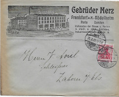 Frankfurt-Rödelheim 1913, Lieferant Der Armee Und Marine Nach Zabern - Covers & Documents