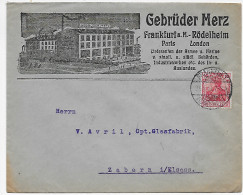 Frankfurt-Rödelheim, Lieferant Der Armee Und Marine Nach Zabern, 1913 - Lettres & Documents