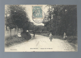 CPA - 95 - Beaumont - Route De St-Martin - Animée - Circulée En 1905 - Beaumont Sur Oise