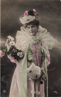 FANTAISIES - Femme - Chapeau - Fleurs - Carte Postale Ancienne - Women