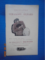 Instruction Pour L'emploi Du Verascope Richard - Etablissements Jules Richard 1929 - Photographie