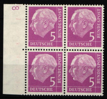 BRD 179 Y Dz Postfrisch 4er Block Mit Druckerzeichen 8 #IR870 - Autres & Non Classés